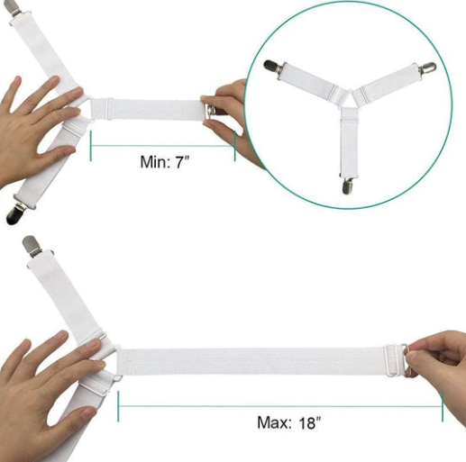 Lot de 4 Attaches Anti Glisse Drap de Dessous