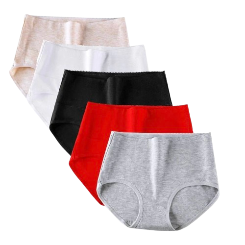 Lot de 3 Culottes Taille Haute en Coton Respirant