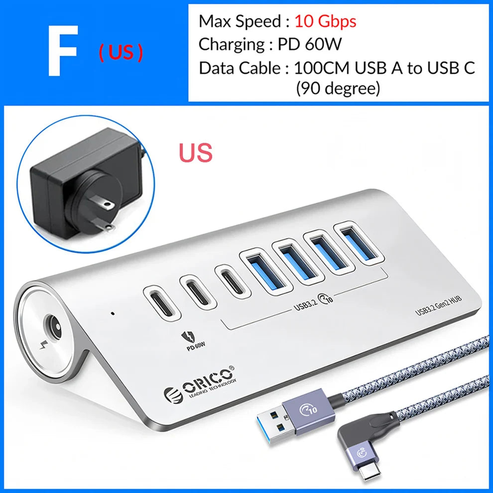 Station Hub USB Multiports 10 Gbps â 4/7 Ports USB, USB-C, SD & TF