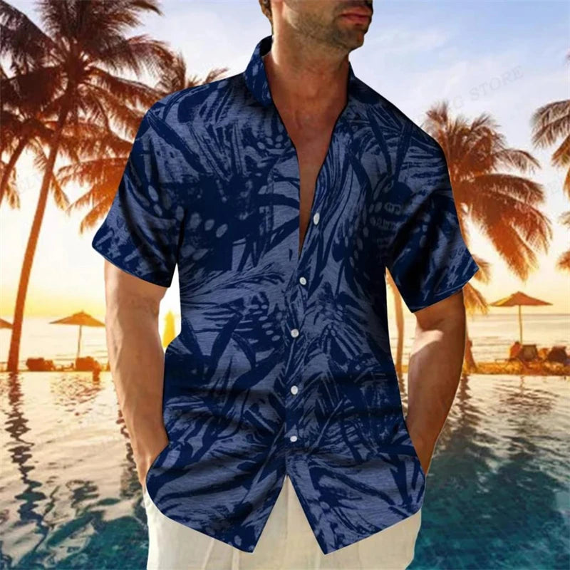 Chemise Hawaïenne à Manches Courtes & Motifs Tropicaux