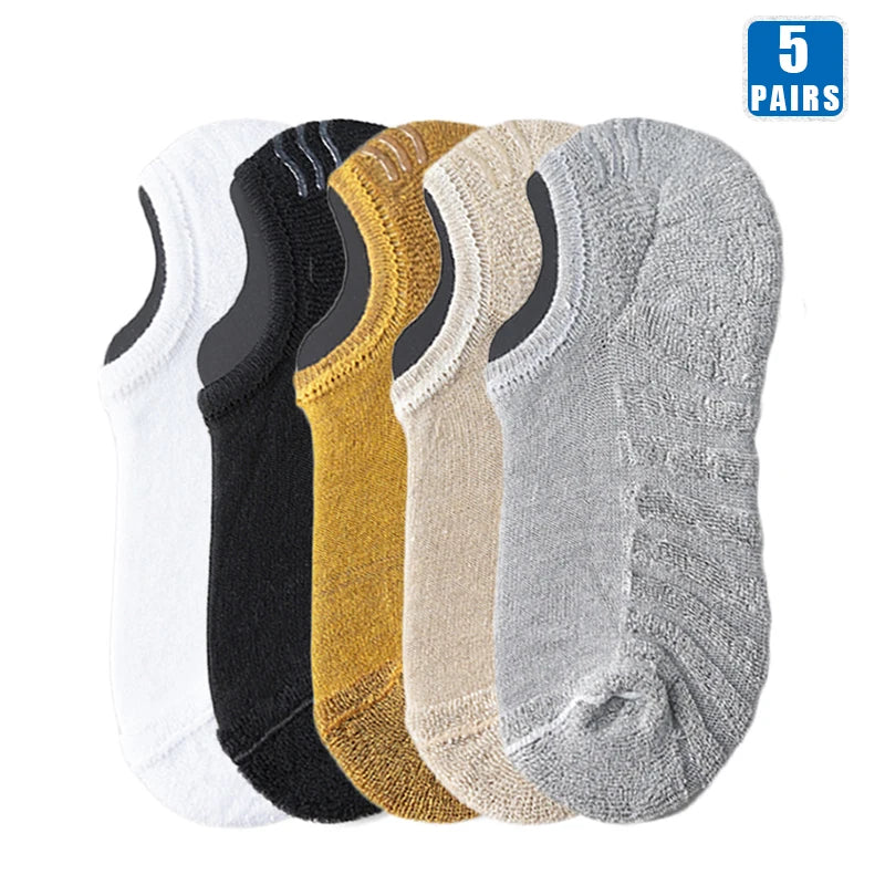 Chaussettes Invisibles Respirantes en Coton Texturé Antidérapant - Homme