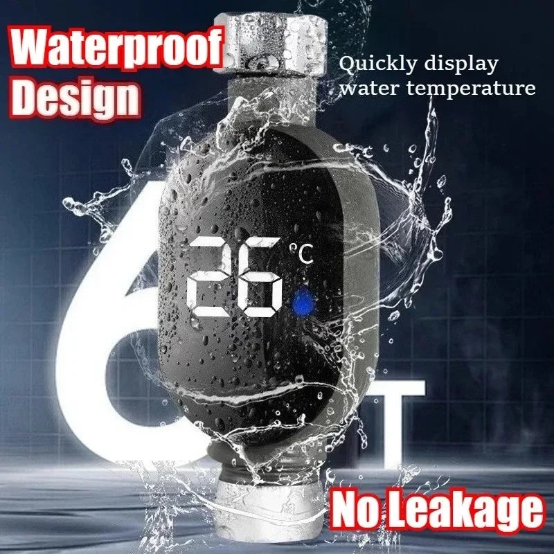 Thermomètre de Douche Numérique LED Installation Facile sur Robinet et Pommeau - 1 ACHETÉ = 1 OFFERT