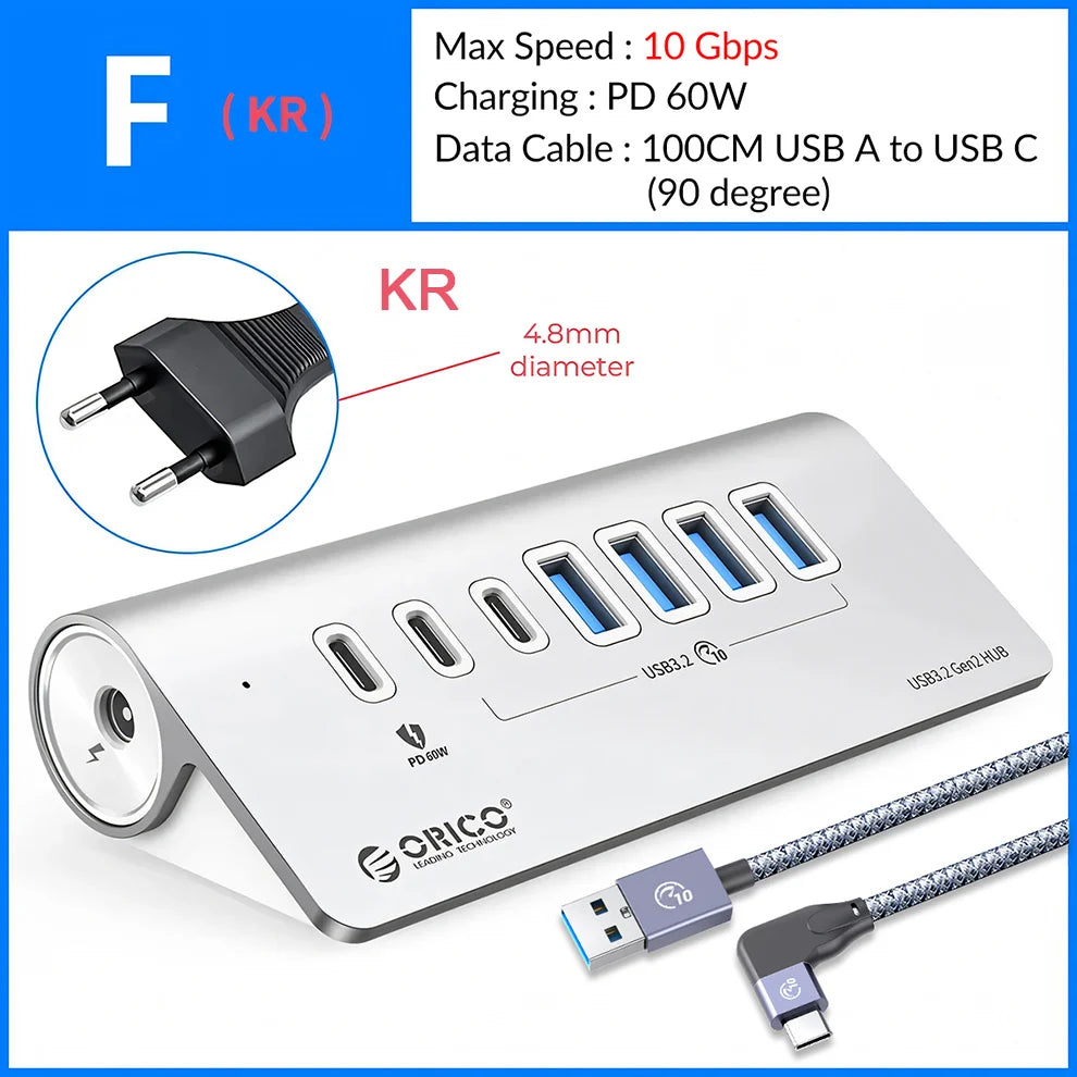 Station Hub USB Multiports 10 Gbps â 4/7 Ports USB, USB-C, SD & TF