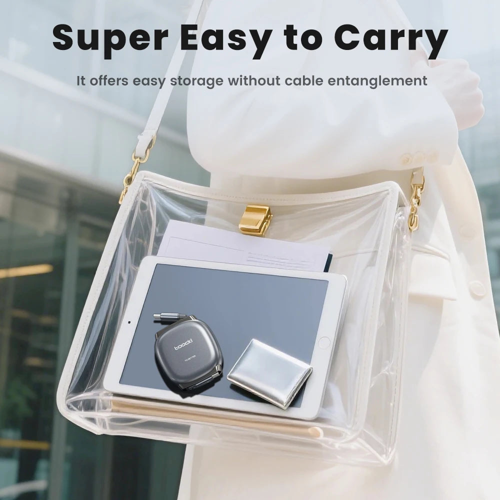 Câble USB-C Rétractable 100W – Charge rapide