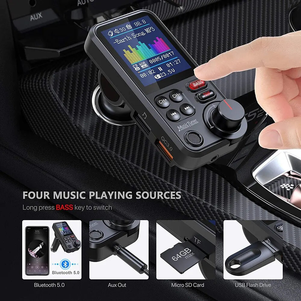 Émetteur FM Bluetooth sans fil pour voiture