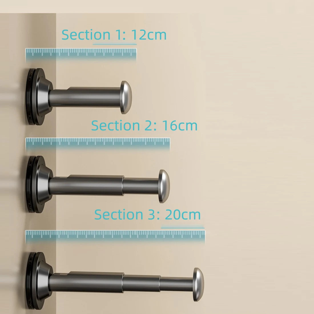 Porte-Cintres Rétractable à Fixation Murale