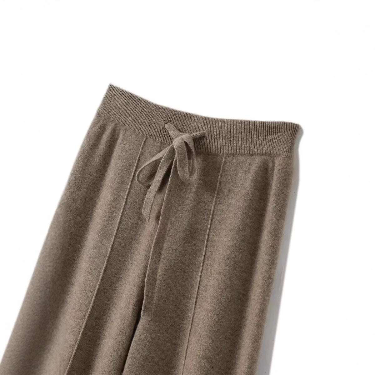 Pantalon en Maille tricoté Coupe droite & Taille élastique