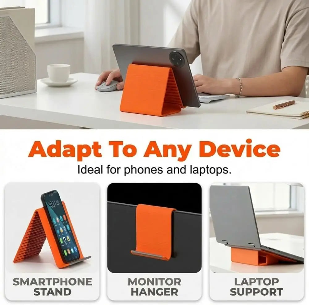 Support téléphone et tablette pliable en silicone — réglable multi-angles