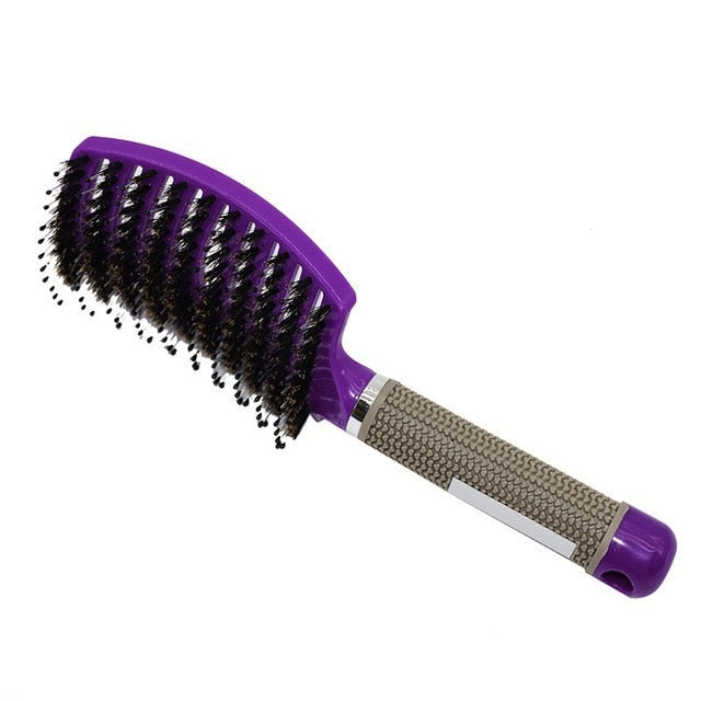 Brosse à cheveux en poils de sanglier - Anti casse