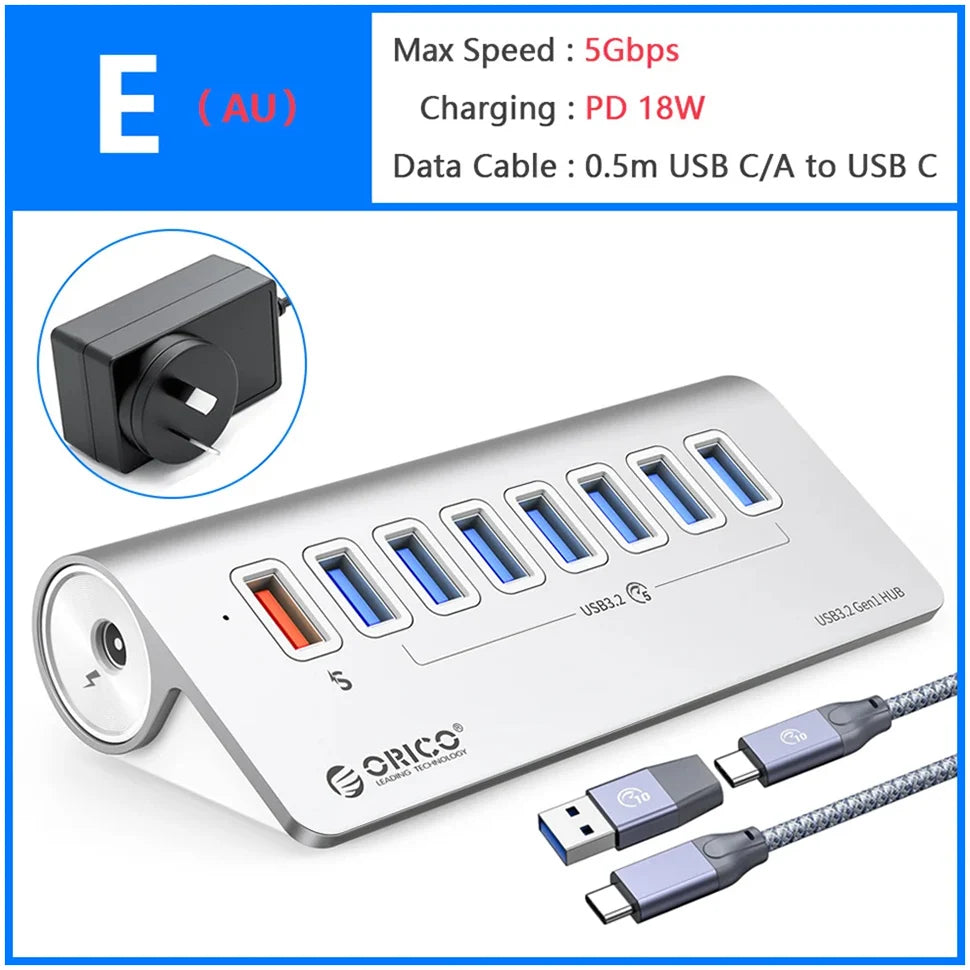 Station Hub USB Multiports 10 Gbps â 4/7 Ports USB, USB-C, SD & TF