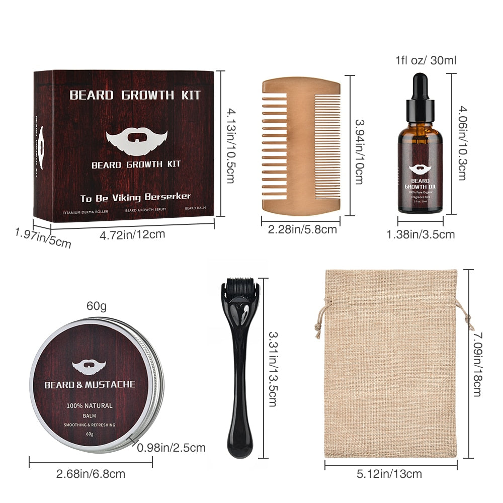 Kit complet de croissance pour barbe
