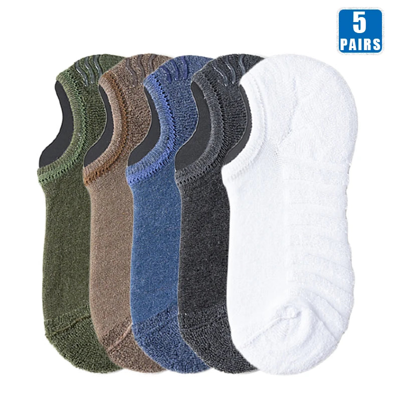 Chaussettes Invisibles Respirantes en Coton Texturé Antidérapant - Homme