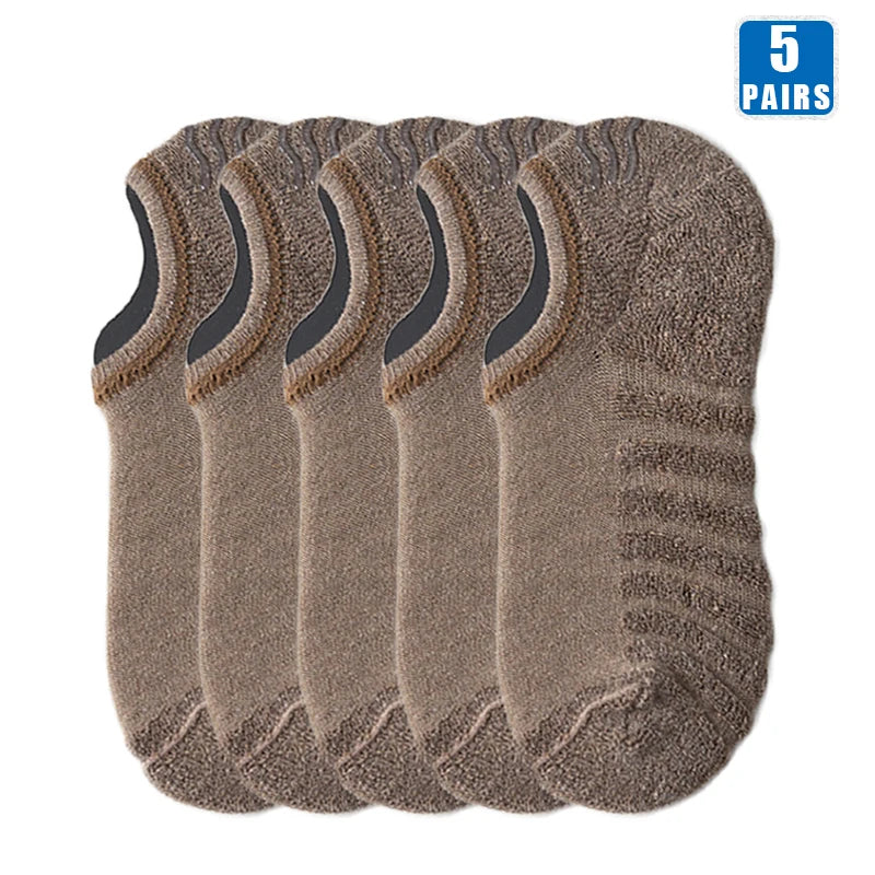 Chaussettes Invisibles Respirantes en Coton Texturé Antidérapant - Homme