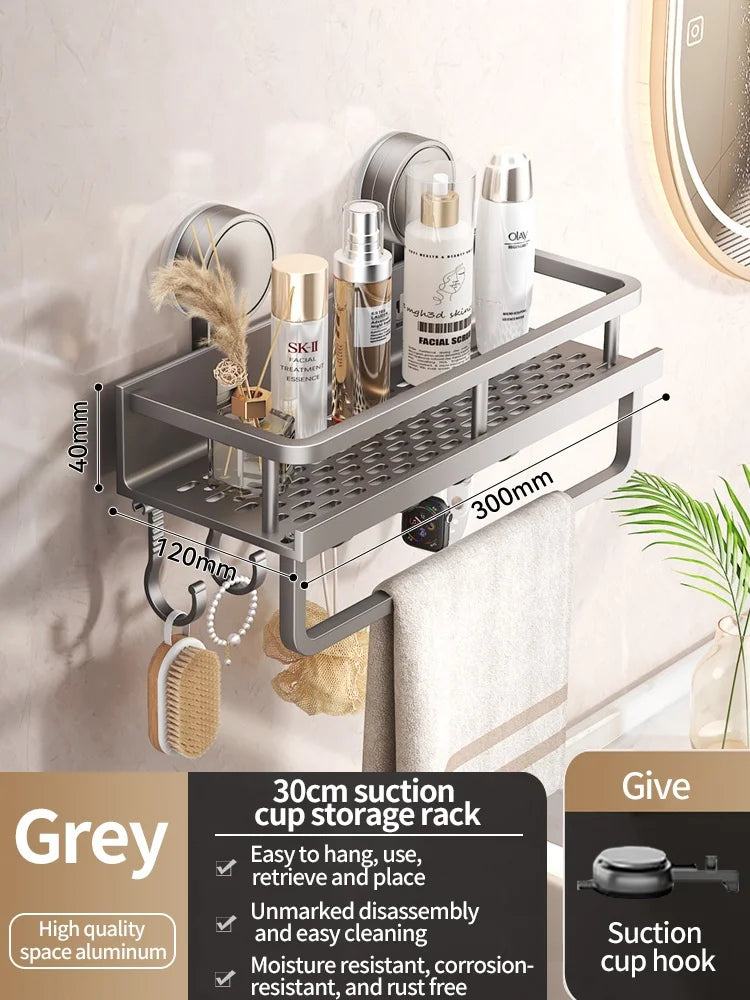 Étagère de Douche Murale Sans Perçage à Ventouse