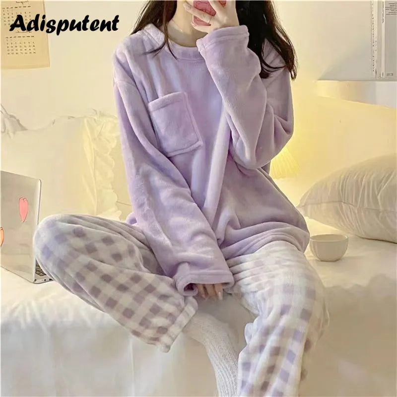 Pyjama en flanelle à Carreaux ULTRA Chaud - Femme