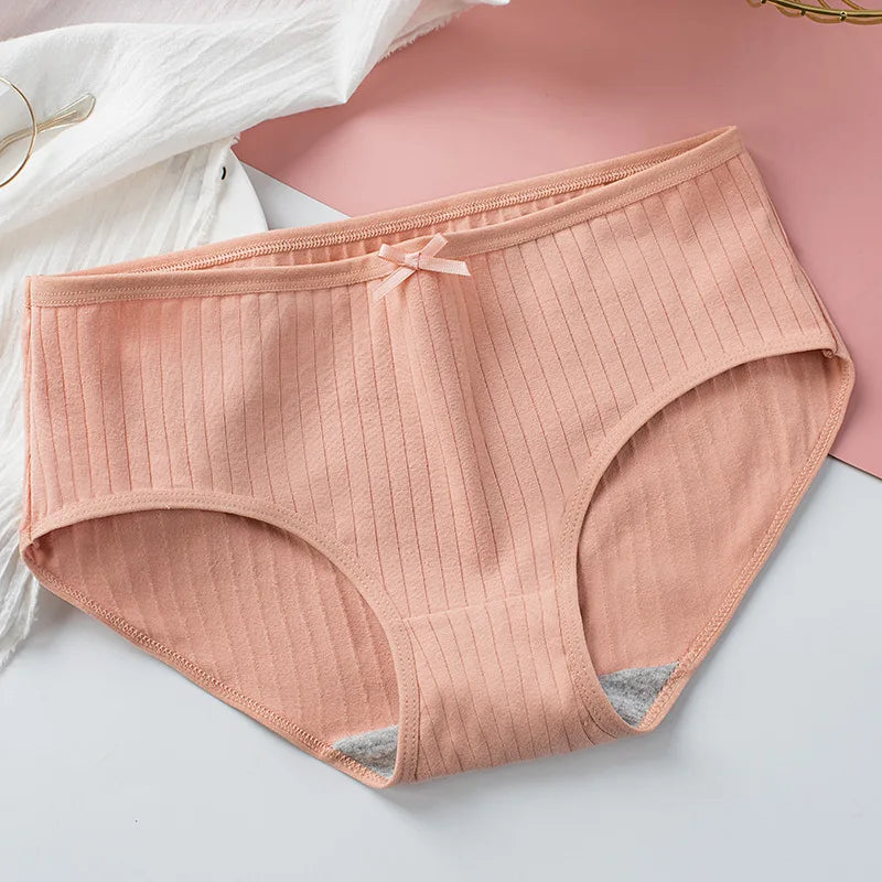 Lot de 7 Culottes en Coton Côtelée à Petit Noeud