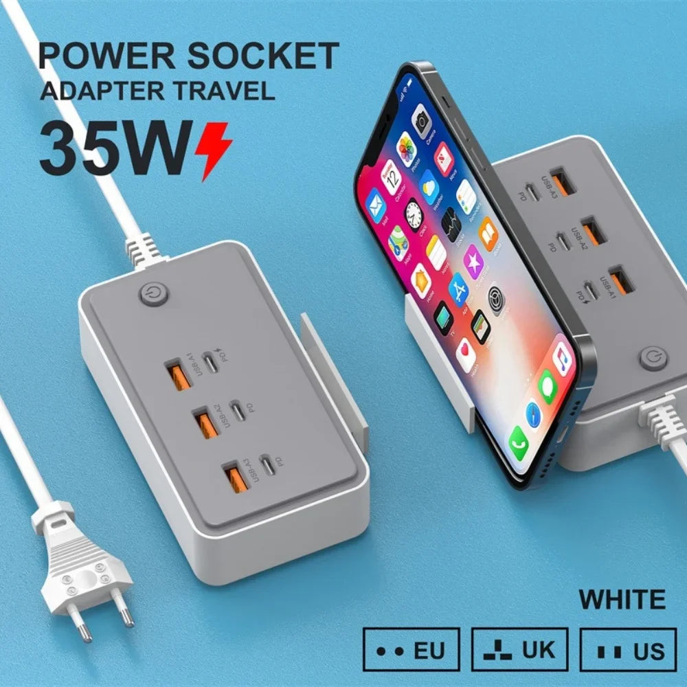 Multiprise USB avec Support Intégré 35W