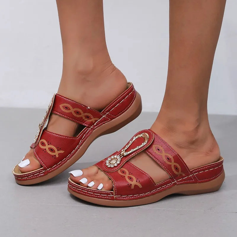 Sandales Mules Orthopédiques à Plateforme Femme – Multi-Brides