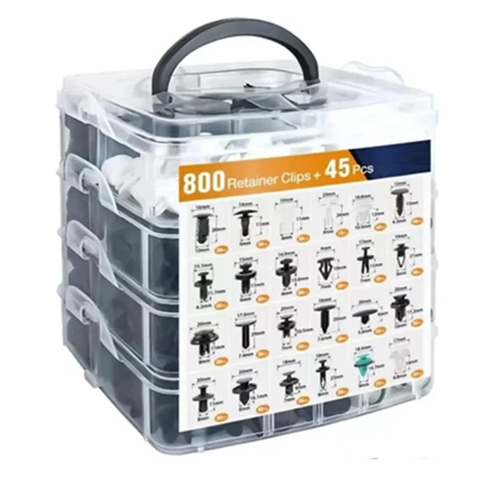 Kit de 680 Clips De Fixation Universels + Outils