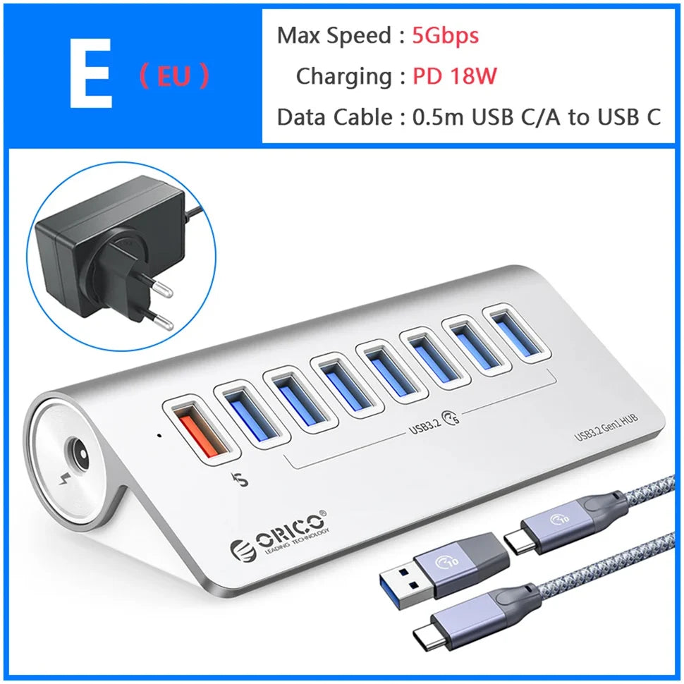 Station Hub USB Multiports 10 Gbps â 4/7 Ports USB, USB-C, SD & TF
