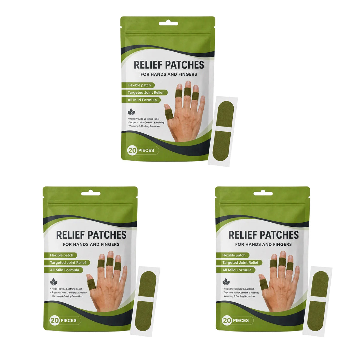 Lot de 60 Patchs pour Articulations des Doigts – Soulagement, Confort & Mobilité – 2 ACHETÉS = 1 OFFERT