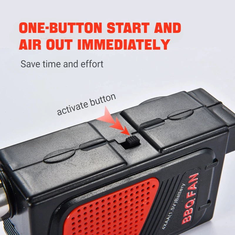 Souffleur Électrique pour Barbecue – Ventilateur d’Air Portable pour Allumer le Feu et Accélérer les Braises