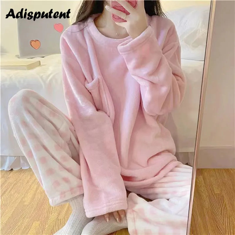 Pyjama en flanelle à Carreaux ULTRA Chaud - Femme