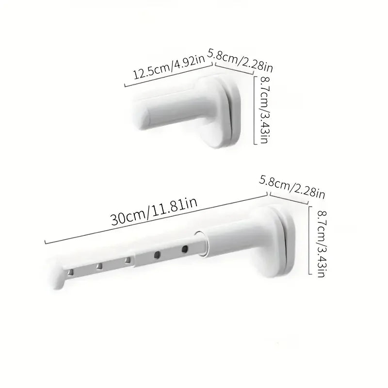 Cintre Télescopique pour Séchage - 7 Crochets Inclus + 1 OFFERT