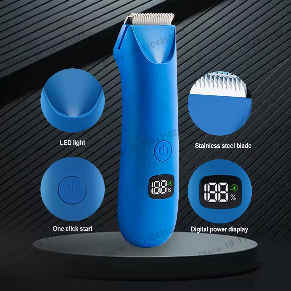 Tondeuse Intime Électrique Homme & Femme – Rasoir Corps, Pubis & Bikini – Étanche et Rechargeable USB-C