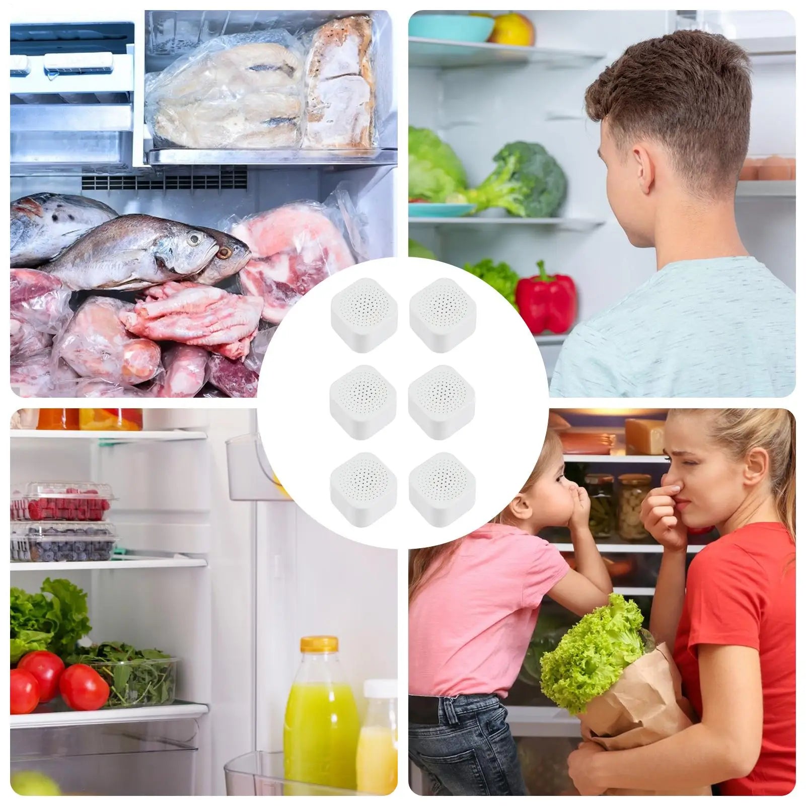 10x Purificateur Réfrigérateur Anti-Odeurs au Charbon Actif + 2 OFFERTS