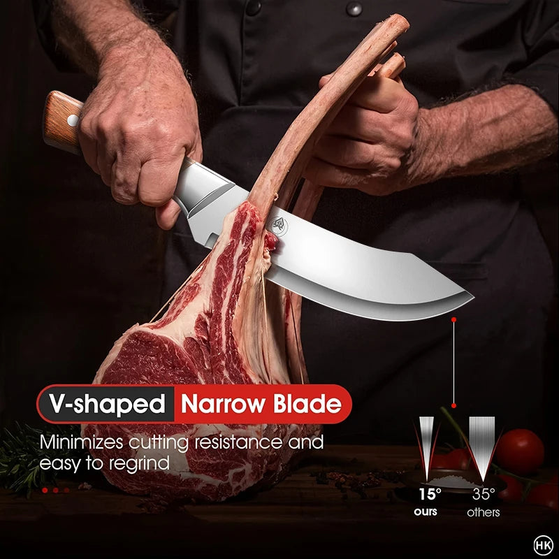 Couteau de Boucher Ultra Tranchant en Acier Inox