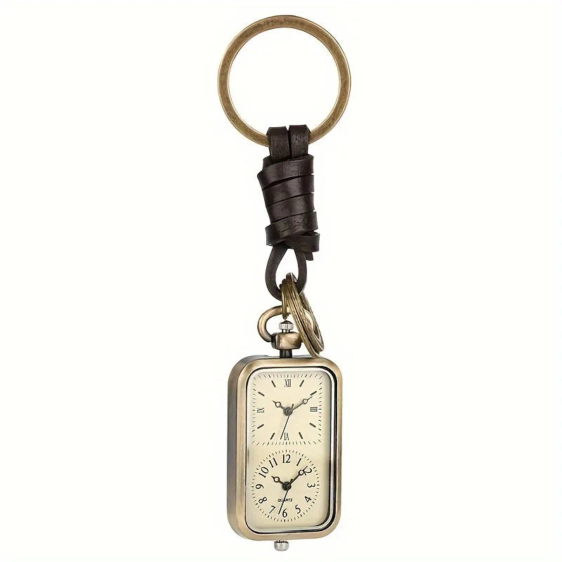 Montre Porte-clés Vintage à Double Cadran