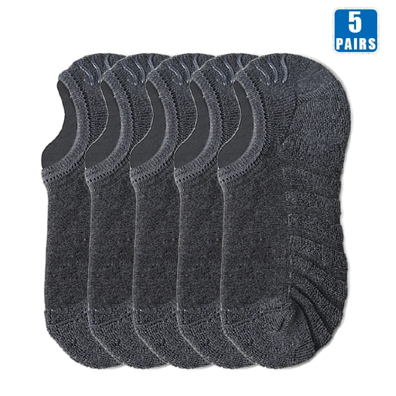 Chaussettes Invisibles Respirantes en Coton Texturé Antidérapant - Homme