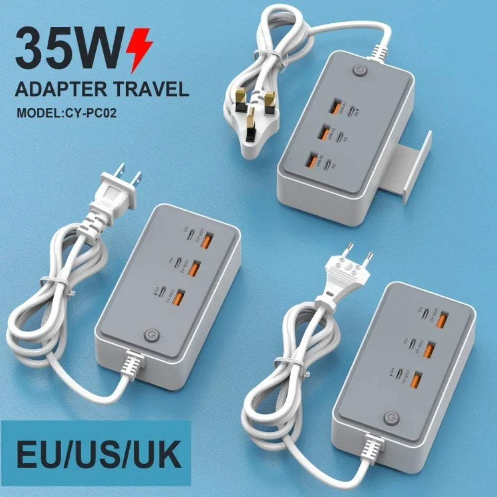 Multiprise USB avec Support Intégré 35W