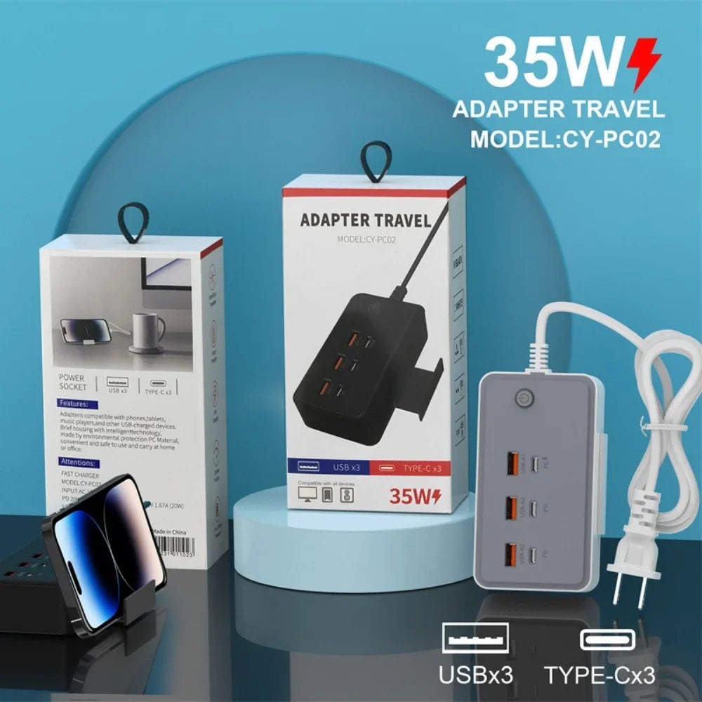 Multiprise USB avec Support Intégré 35W