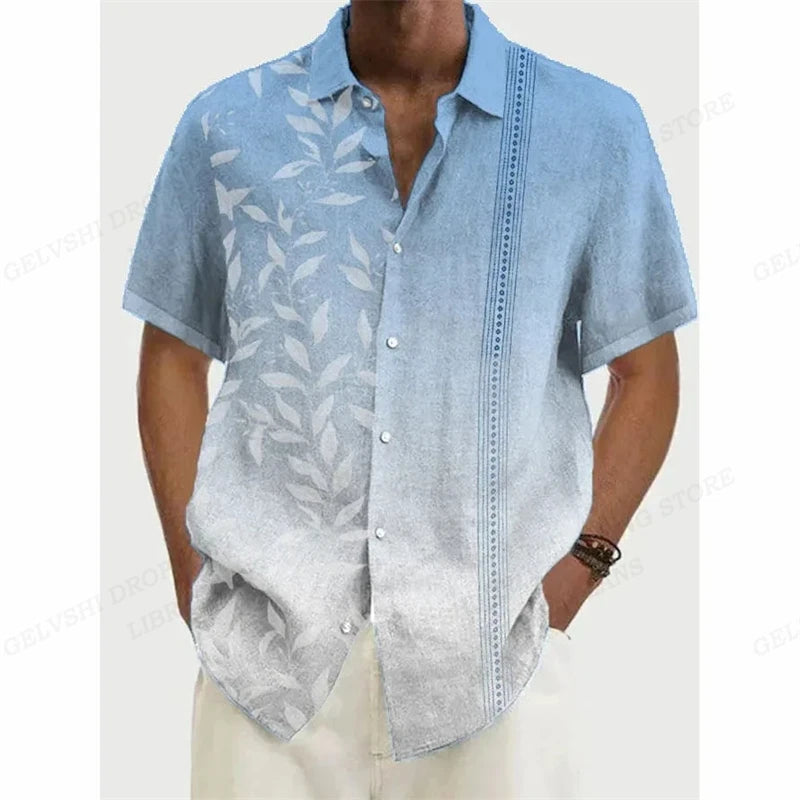 Chemise Hawaïenne à Manches Courtes & Motifs Tropicaux