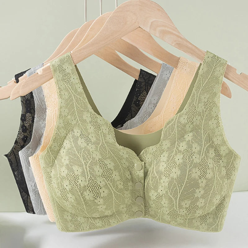 Brassière ULTRA-Confortable à dentelle - Fermeture pression avant