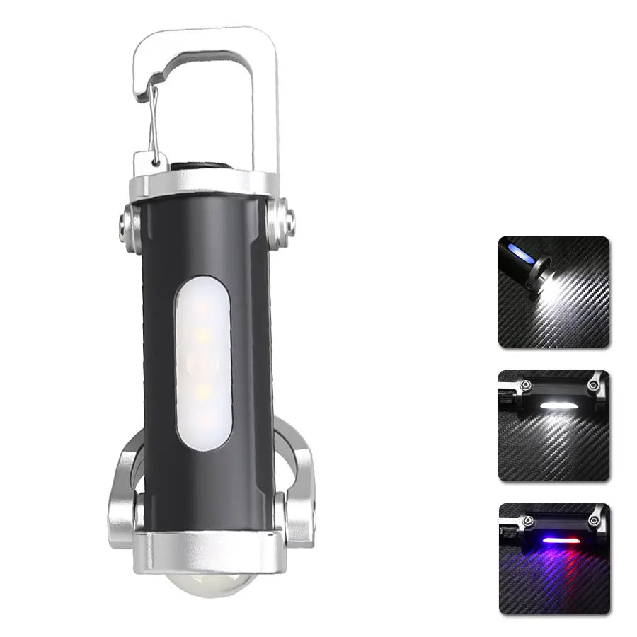 Lot de 2 Lampes Torche de Camping Rechargeable avec Mousqueton 5 Modes dâĂclairage & 8 LED - IdĂ©ale Tente, RandonnĂ©e & ExtĂ©rieur