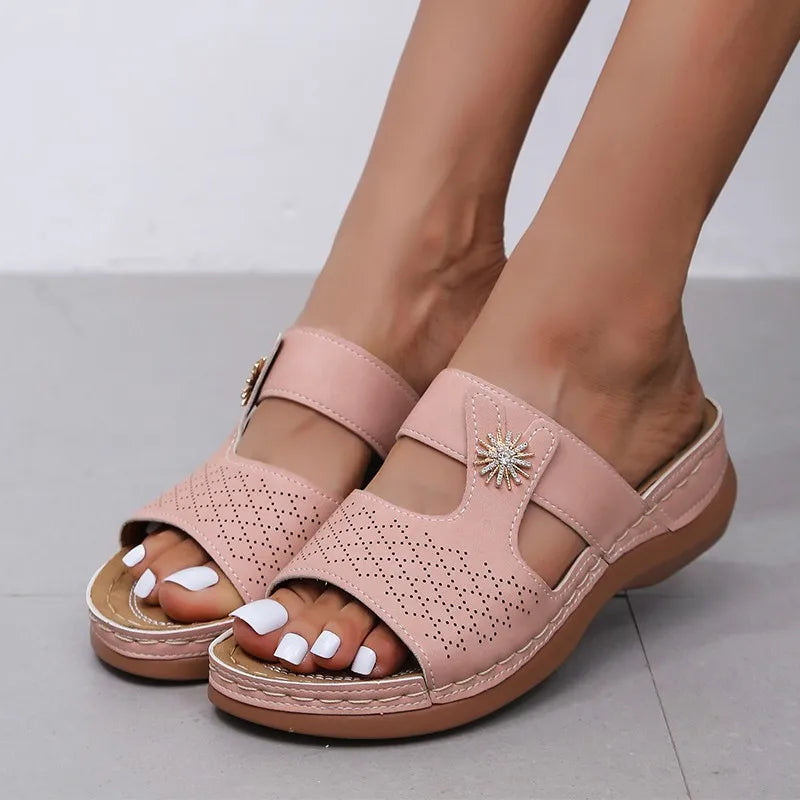 Sandales Mules Orthopédiques à Plateforme Femme – Multi-Brides