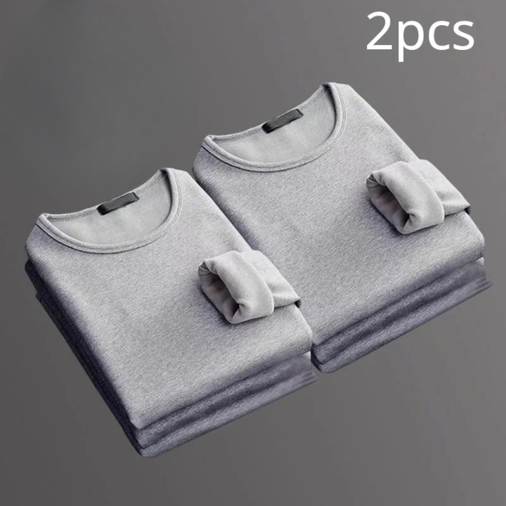 Lot de 2 T-shirts thermiques manches longues Doublure polaire - Homme