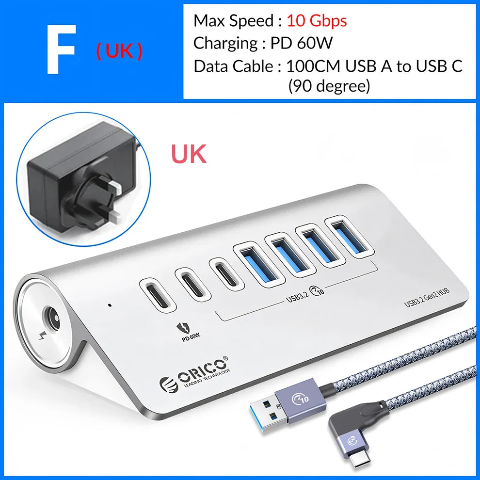 Station Hub USB Multiports 10 Gbps â 4/7 Ports USB, USB-C, SD & TF