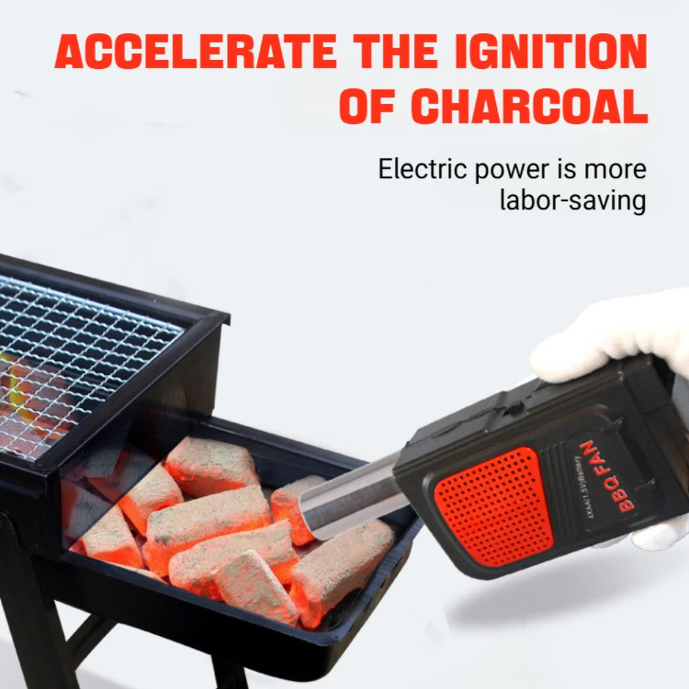 Souffleur Électrique pour Barbecue – Ventilateur d’Air Portable pour Allumer le Feu et Accélérer les Braises