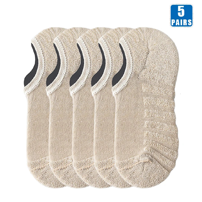Chaussettes Invisibles Respirantes en Coton Texturé Antidérapant - Homme
