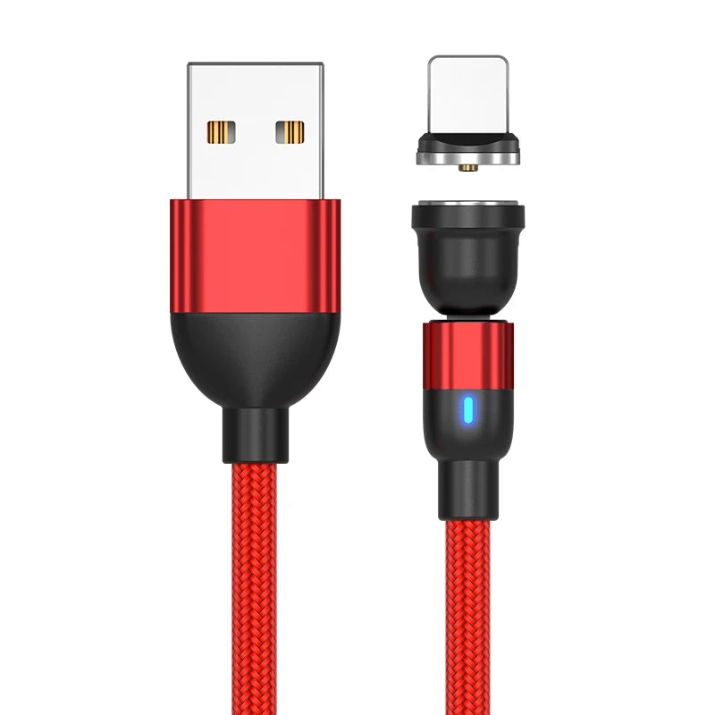 Câble Magnétique USB 3 en 1 à Rotation 540° - 3 mètres