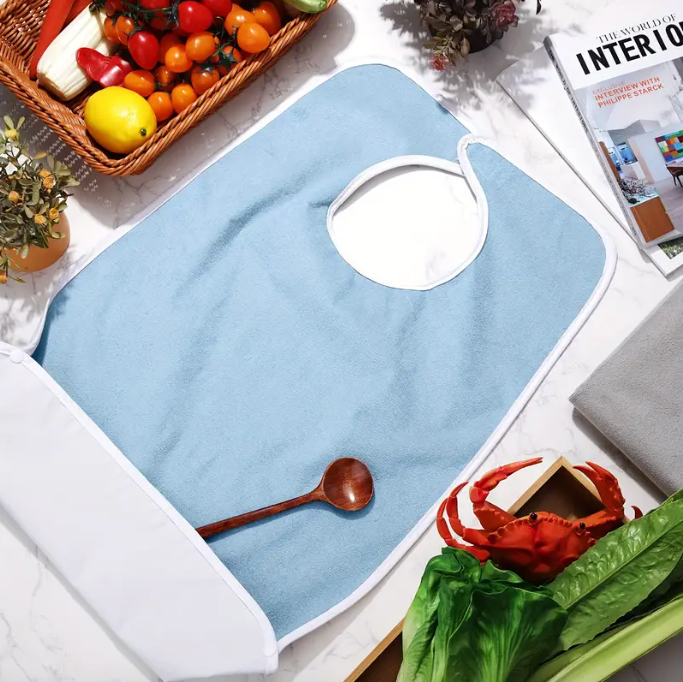 Bavoir XXL pour adulte en Microfibre lavable et réutilsable