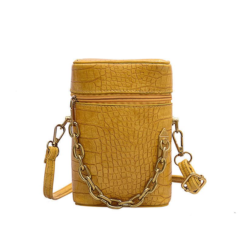 Petit Sac à Bandoulière Chaîne en Motif de Crocodile - Stockmania