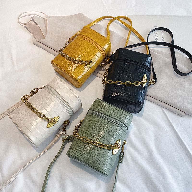 Petit Sac à Bandoulière Chaîne en Motif de Crocodile - Stockmania