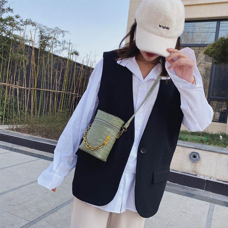 Petit Sac à Bandoulière Chaîne en Motif de Crocodile - Stockmania