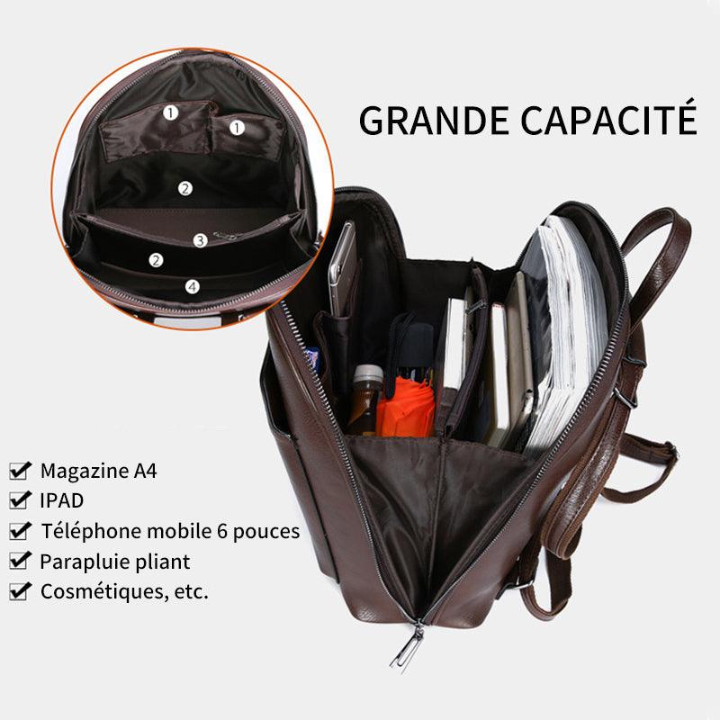 Vintage Sac à Dos en Cuir à Mode - Stockmania