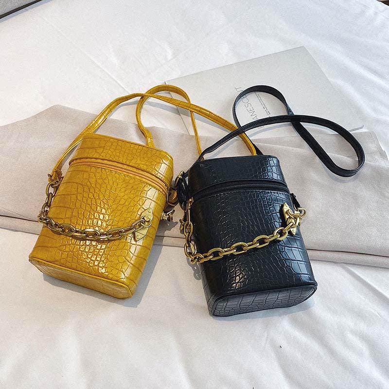 Petit Sac à Bandoulière Chaîne en Motif de Crocodile - Stockmania